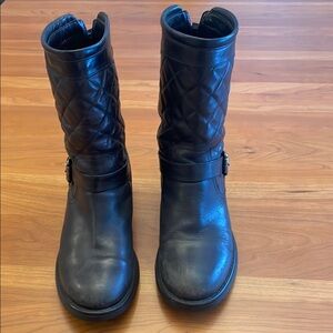 Aquatalia Quilted Black Leather Moto Boots by
Size 8.5